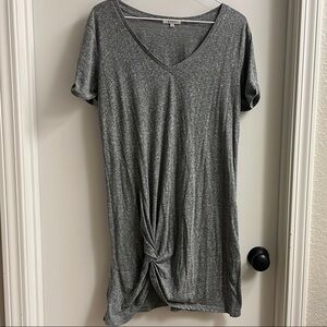 Z Supply Heather Gray Knot Front Mini Dress
